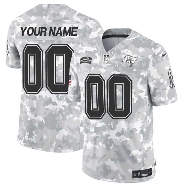 Men%27s Tampa Bay Buccaneers Active Player Custom 2024 F.U.S.E Arctic Camo Salute To Service Limited Stitched Football Jersey
